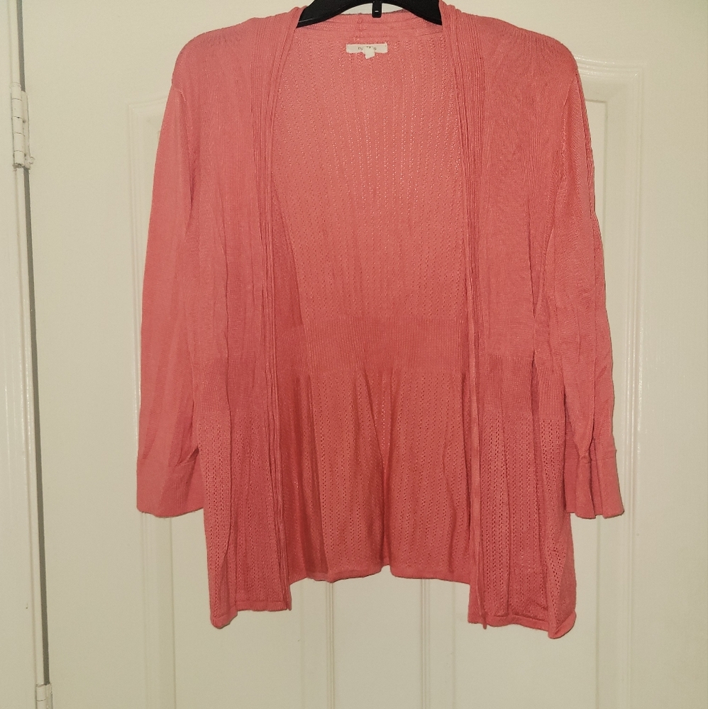 Coral pink cardigan